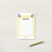 Gele polawdot en diamanten BELANGRIJK Post-it® Notes (Op bureau)