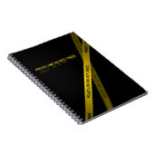 gele politielijn zwart notitieboek (Rechterzijde)