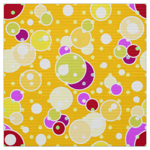 Gele polka dot, geel, met meerdere kleuren stof