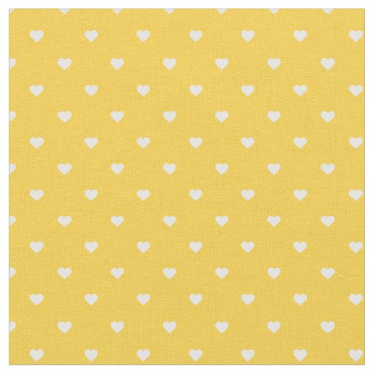 Gele polka dot harten stof (Close Up)