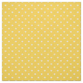 Gele polka dot harten stof (Swatch)