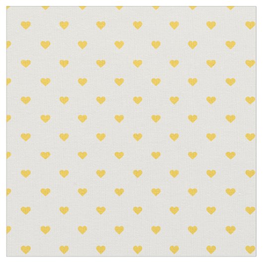Gele polka dot harten stof (Close Up)