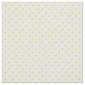 Gele polka dot harten stof (Swatch)