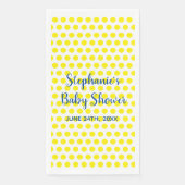 Gele Polka Dots Blauw Wit Baby shower  Servet (Voorkant)
