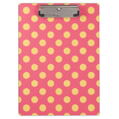 Gele polka-punten op koraal klembord (Voorkant)