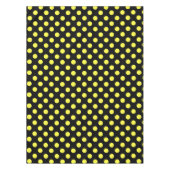 Gele polka-stippen op zwarte achtergrond tafelkleed (Voorkant)