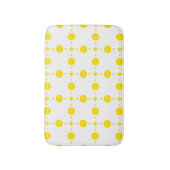 Gele polka stippen, polka stippenpatroon, stippen, badmat (Voorkant Verticaal)