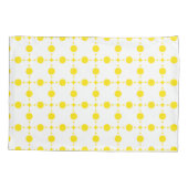 Gele polka stippen, polka stippenpatroon, stippen, kussensloop (Achterkant)