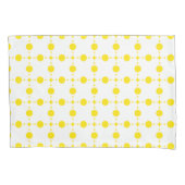 Gele polka stippen, polka stippenpatroon, stippen, kussensloop (Voorkant)