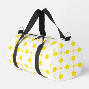 Gele polka stippen, polka stippenpatroon, stippen, plunjezak