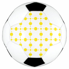 Gele polka stippen, polka stippenpatroon, stippen, voetbal