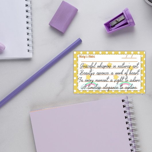 Gele polka stippen, schattige sterren & regenbogen post-it® notes