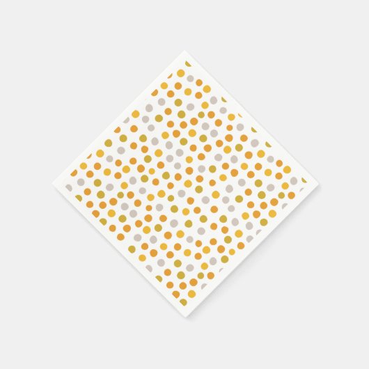 Gele polka stippen verjaardagsfeestje servet (Hoek)