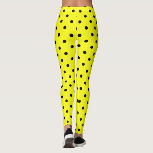 Gele polkadop leggings (Achterkant)