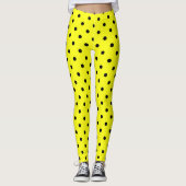 Gele polkadop leggings (Voorkant)