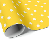 Gele polkadots cadeaupapier (Rol Hoek)