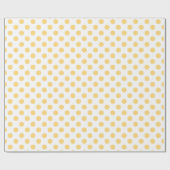 Gele polkadots cadeaupapier (Vlak)