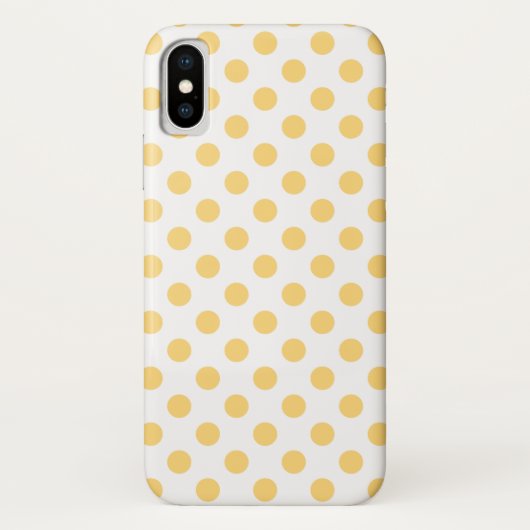 Gele polkadots Case-Mate iPhone case (Achterkant)