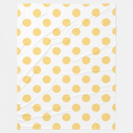 Gele polkadots fleece deken
