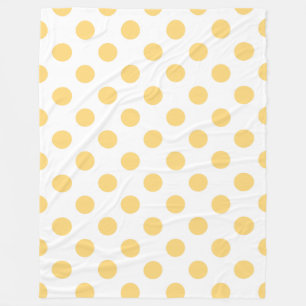 Gele polkadots fleece deken