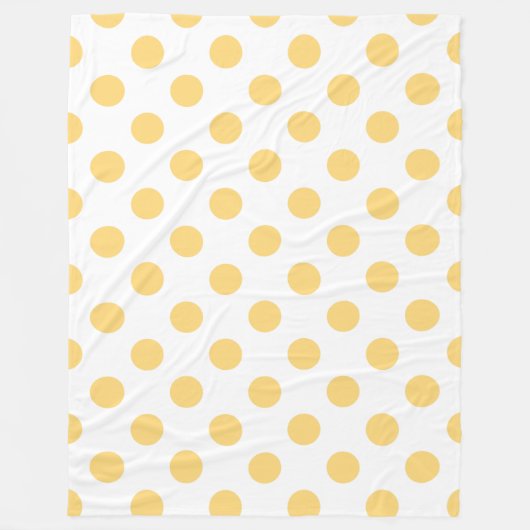 Gele polkadots fleece deken (Voorkant)