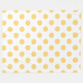 Gele polkadots fleece deken (Voorkant (Horizontaal))