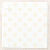 Gele polkadots glazen onderzetter (Achterkant)