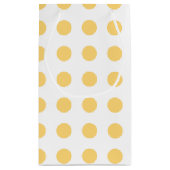 Gele polkadots klein cadeauzakje (Achterkant)