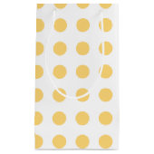 Gele polkadots klein cadeauzakje (Voorkant)