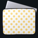 Gele polkadots laptop sleeve<br><div class="desc">Gele polkadots op witte achtergrond</div>