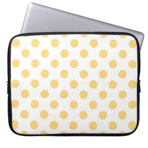 Gele polkadots laptop sleeve