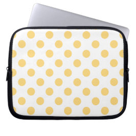 Gele polkadots laptop sleeve