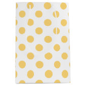Gele polkadots medium cadeauzakje (Voorkant)