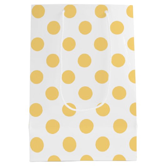 Gele polkadots medium cadeauzakje (Achterkant)