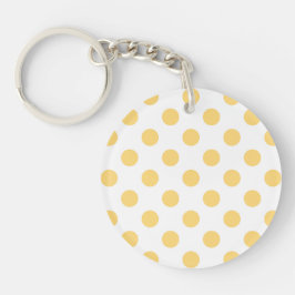 Gele polkadots sleutelhanger