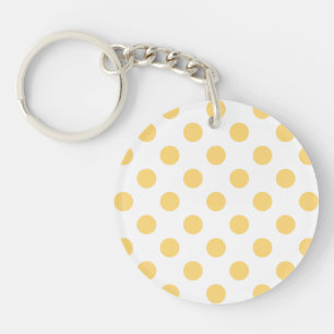 Gele polkadots sleutelhanger