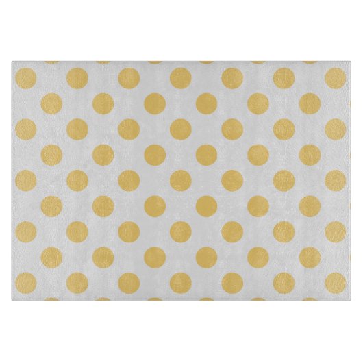 Gele polkadots snijplank (Voorkant)