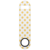 Gele polkadots speed flessenopener (Achterkant)