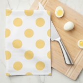 Gele polkadots theedoek (Quarter Fold)