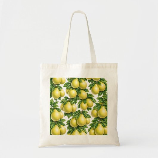 Gele Pomelo Citrus Botanisch Tote Bag (Voorkant)
