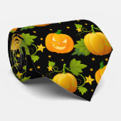 Gele pompoen Jack o Lantern Halloween Stropdas (Opgerold)