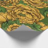 Gele pony bouquet cadeaupapier (Hoek)