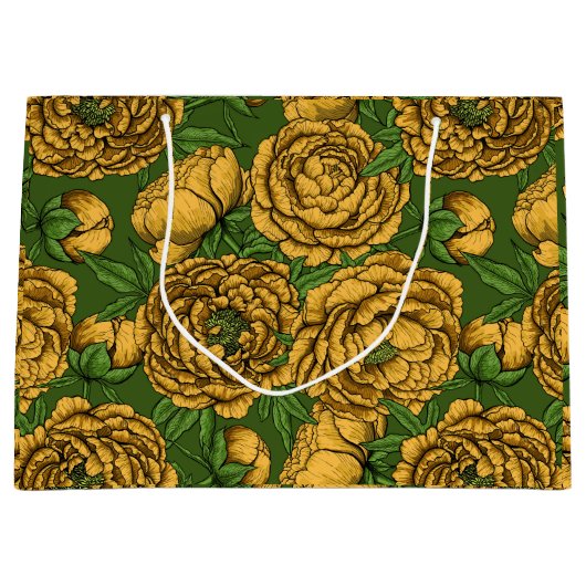 Gele pony bouquet groot cadeauzakje (Voorkant)