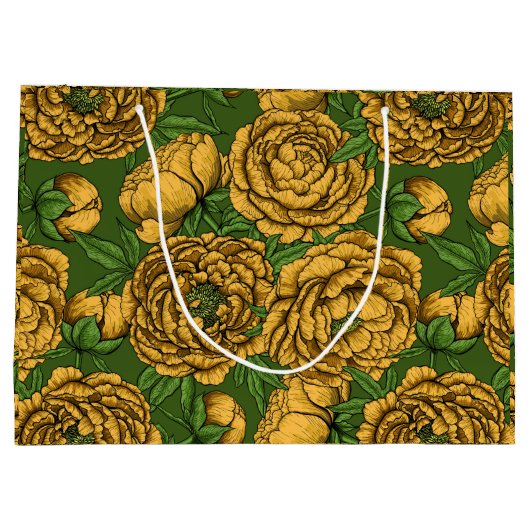 Gele pony bouquet groot cadeauzakje (Achterkant)