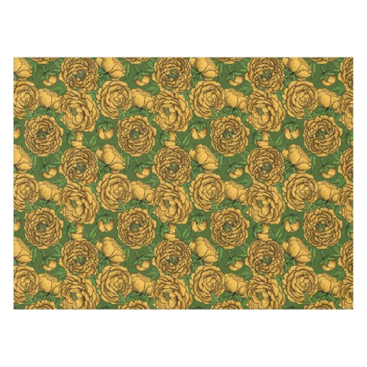 Gele pony bouquet tafelkleed (Voorkant (Horizontaal))