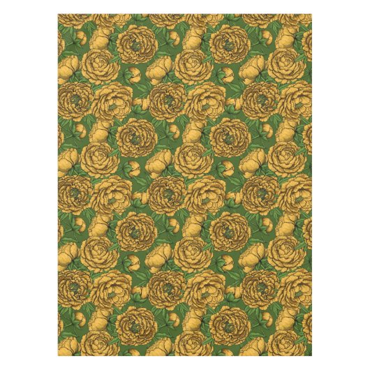 Gele pony bouquet tafelkleed (Voorkant)