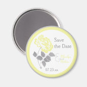 Gele pony op White Wedding Favor Magnet (Voorkant / Achterkant)