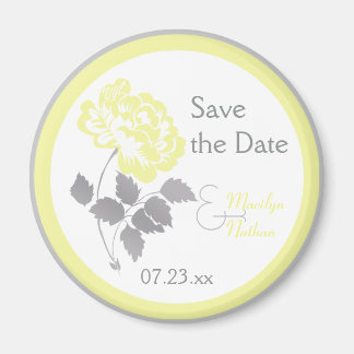 Gele pony op White Wedding Favor Magnet