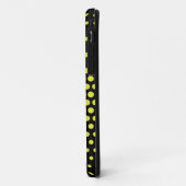 Gele pooldots op zwart Case-Mate iPhone case (Achterkant/links)
