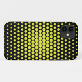 Gele pooldots op zwart Case-Mate iPhone case (Achterkant (horizontaal))